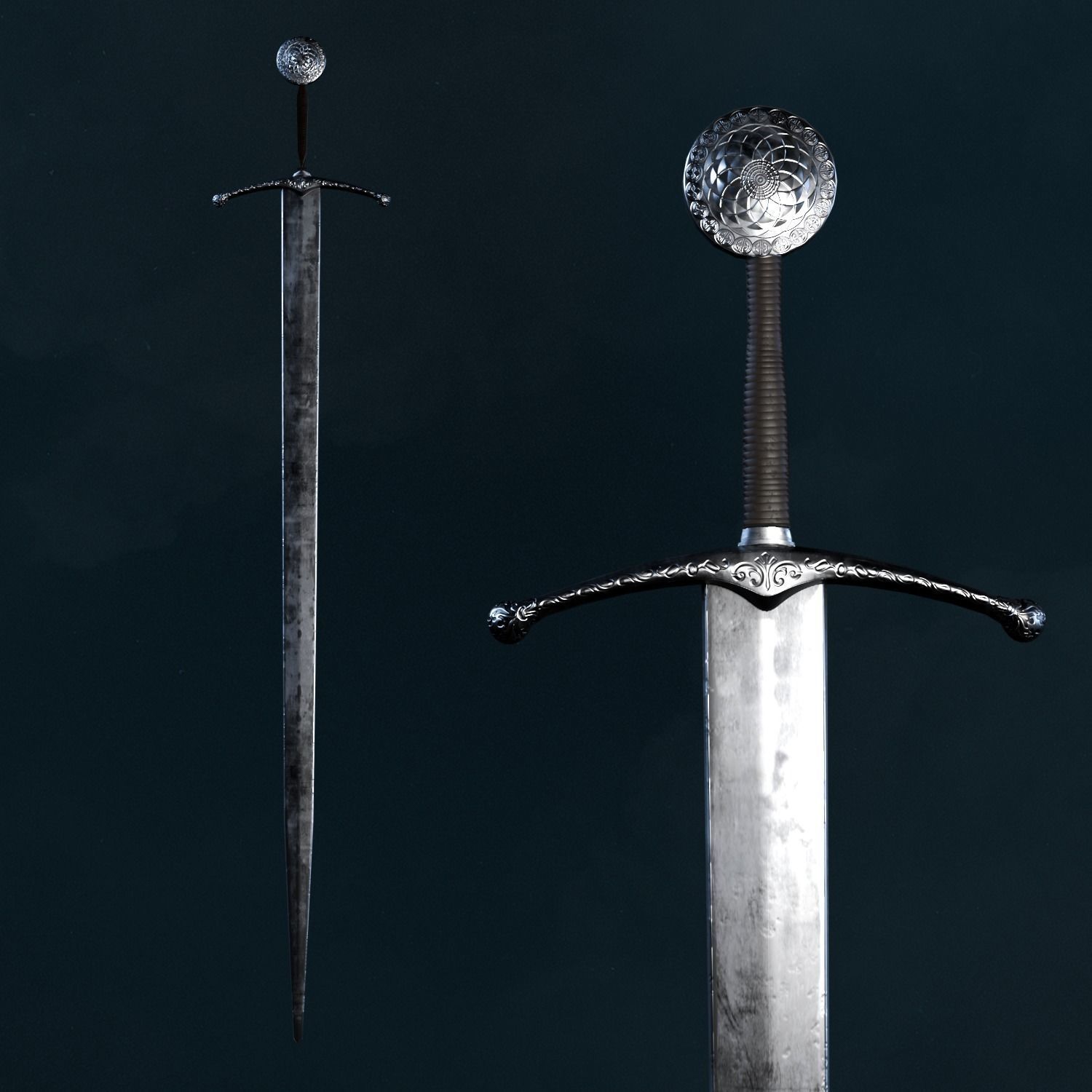 The Knight in armor Low-poly 3D model_11