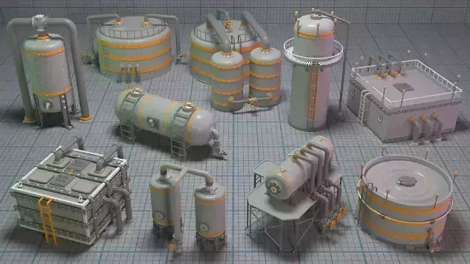 Industrial Tanks - 10 pieces