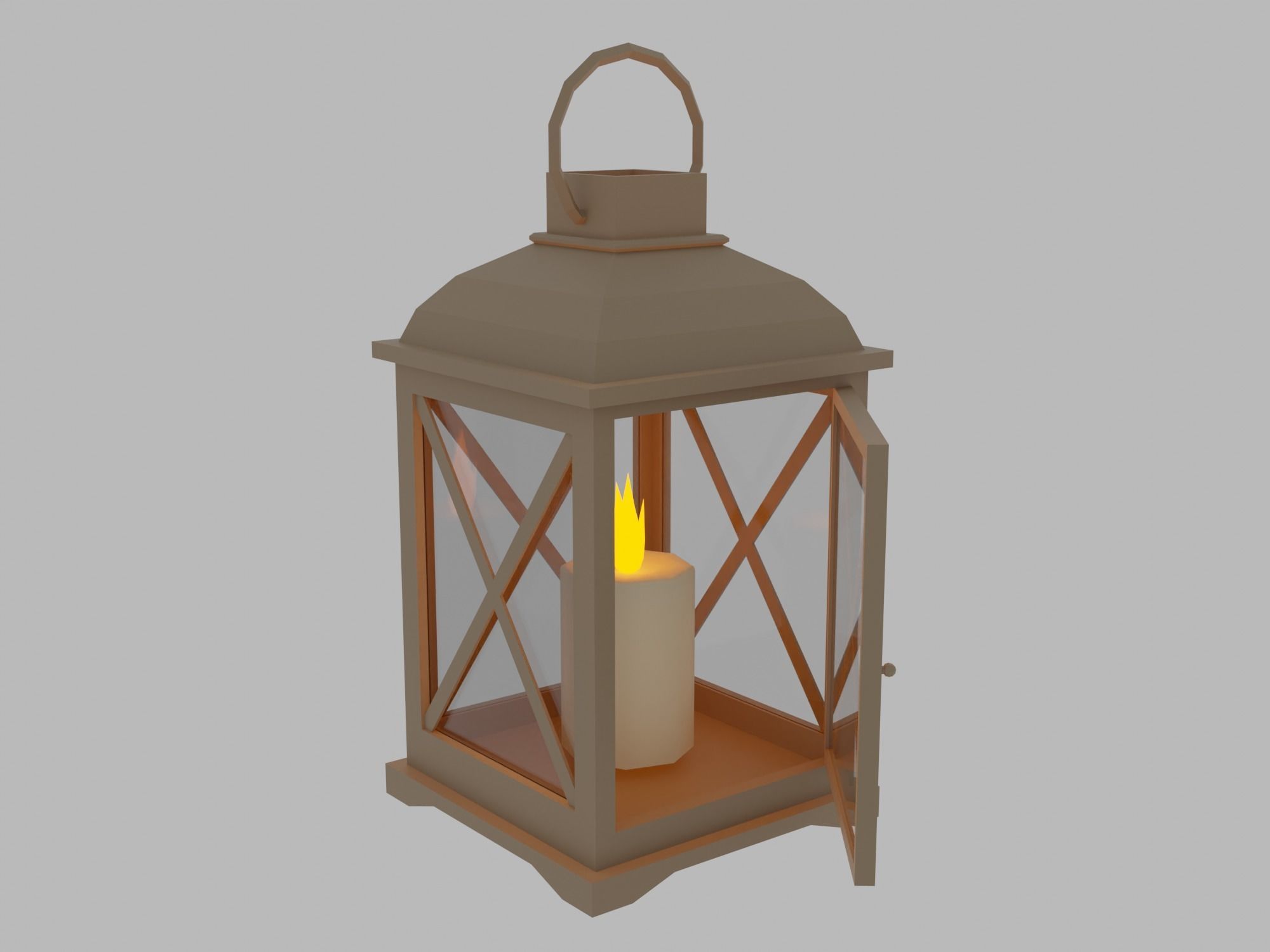 Gazebo Low-poly 3D model_10