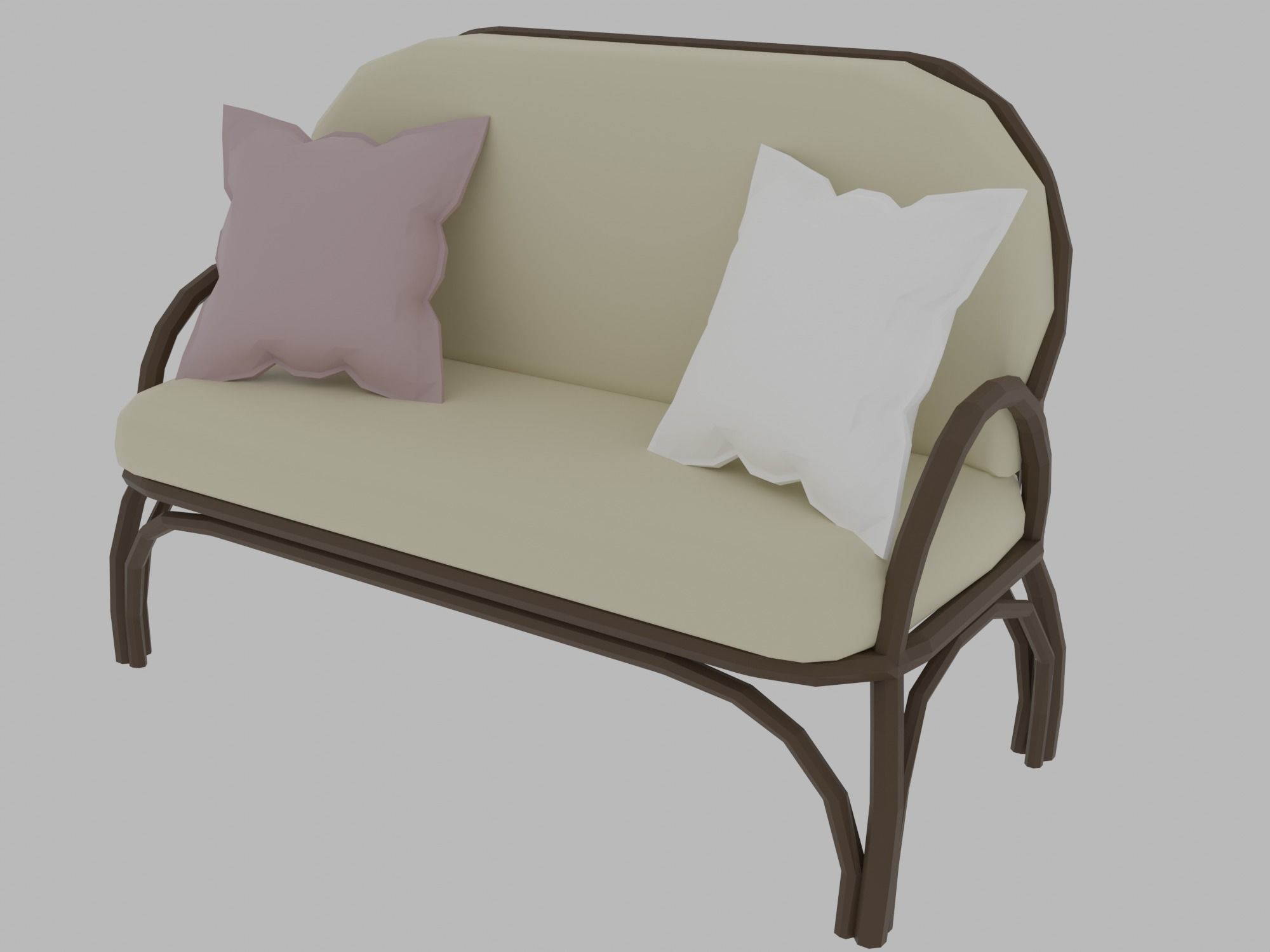 Gazebo Low-poly 3D model_11