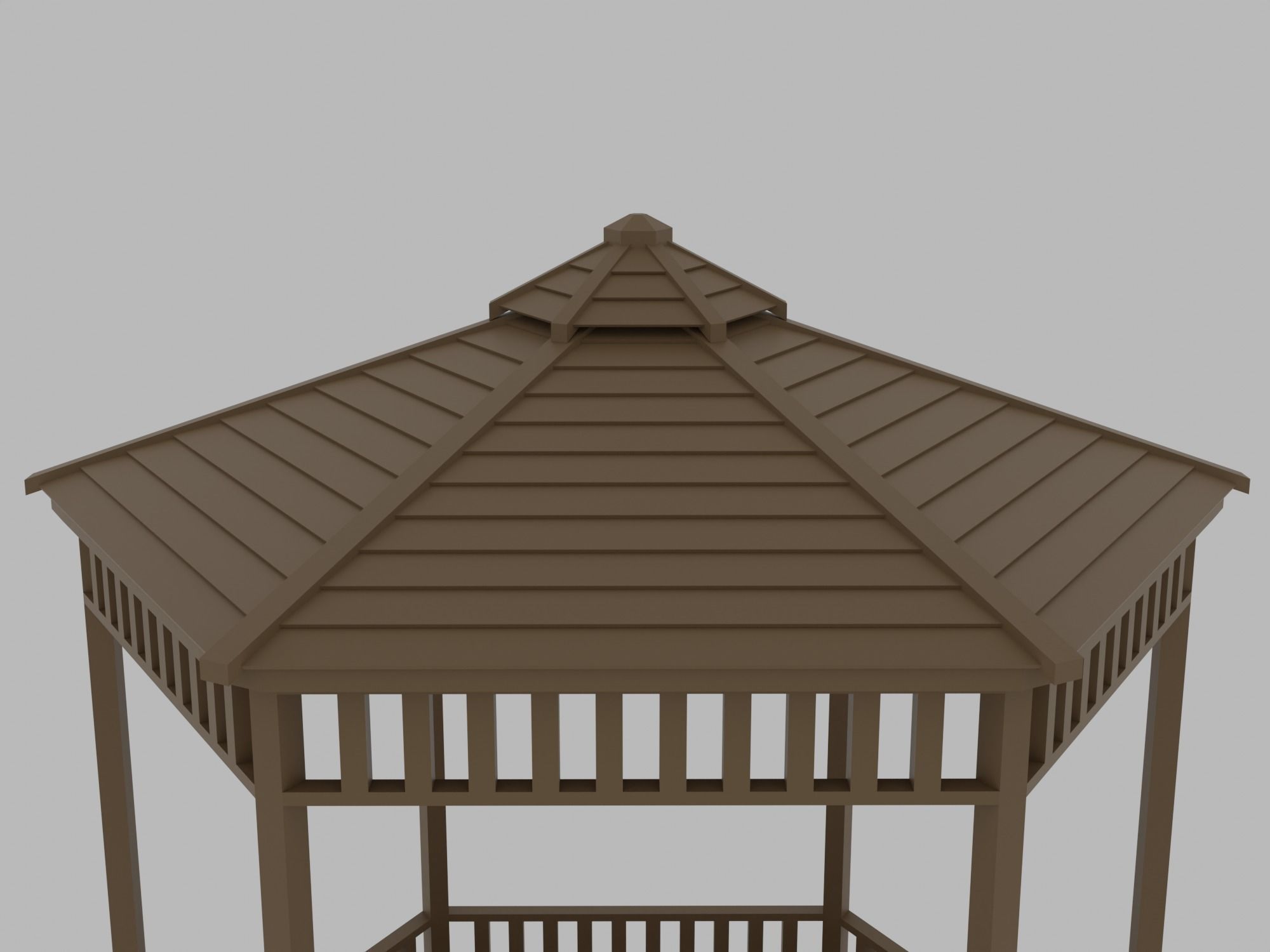Gazebo Low-poly 3D model_6