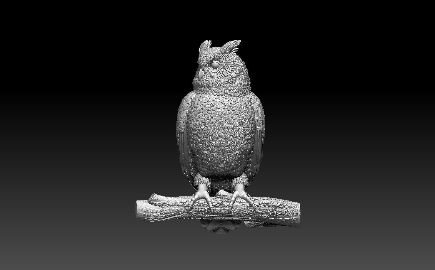 owl bird 3D print model_1