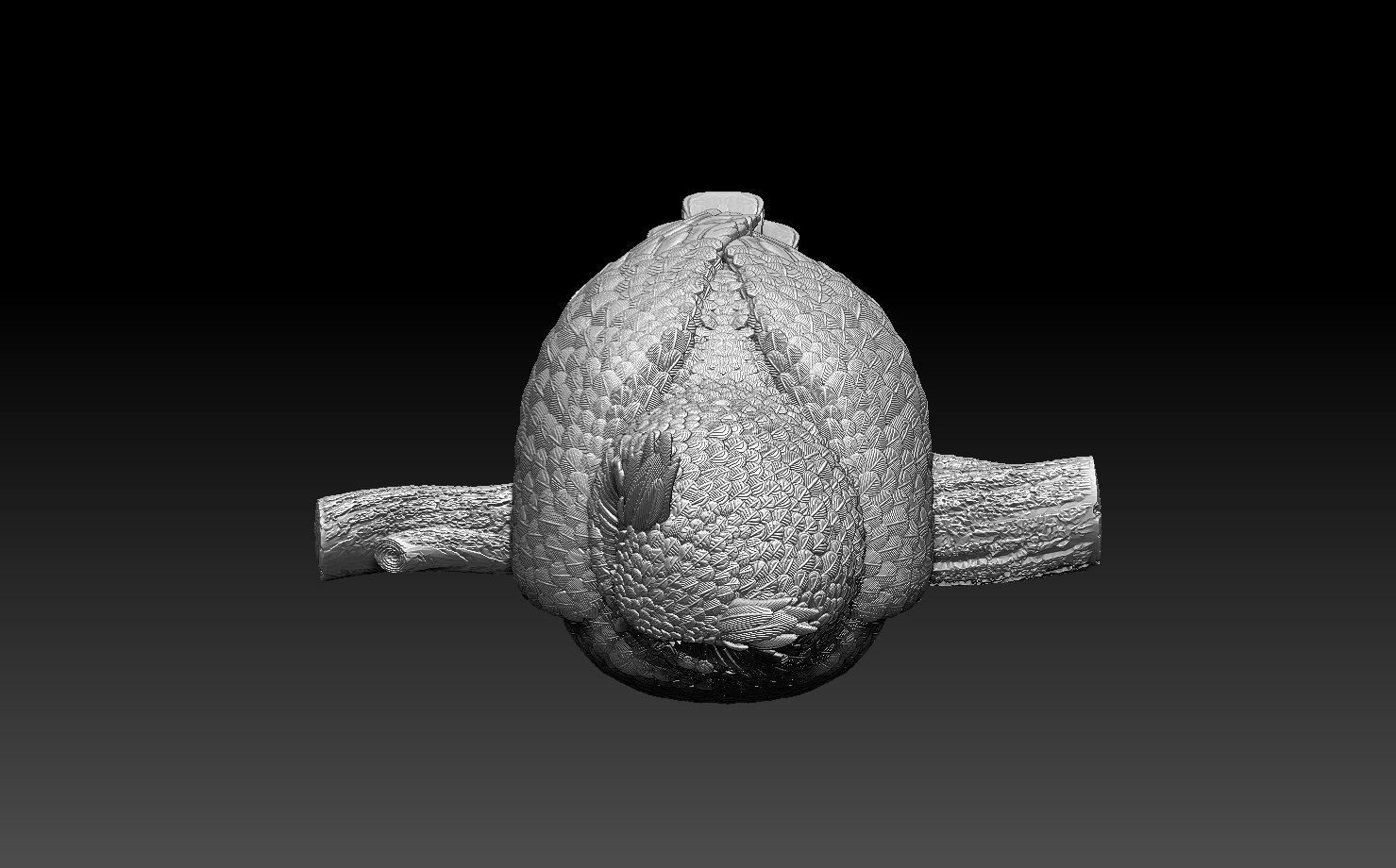 owl bird 3D print model_30