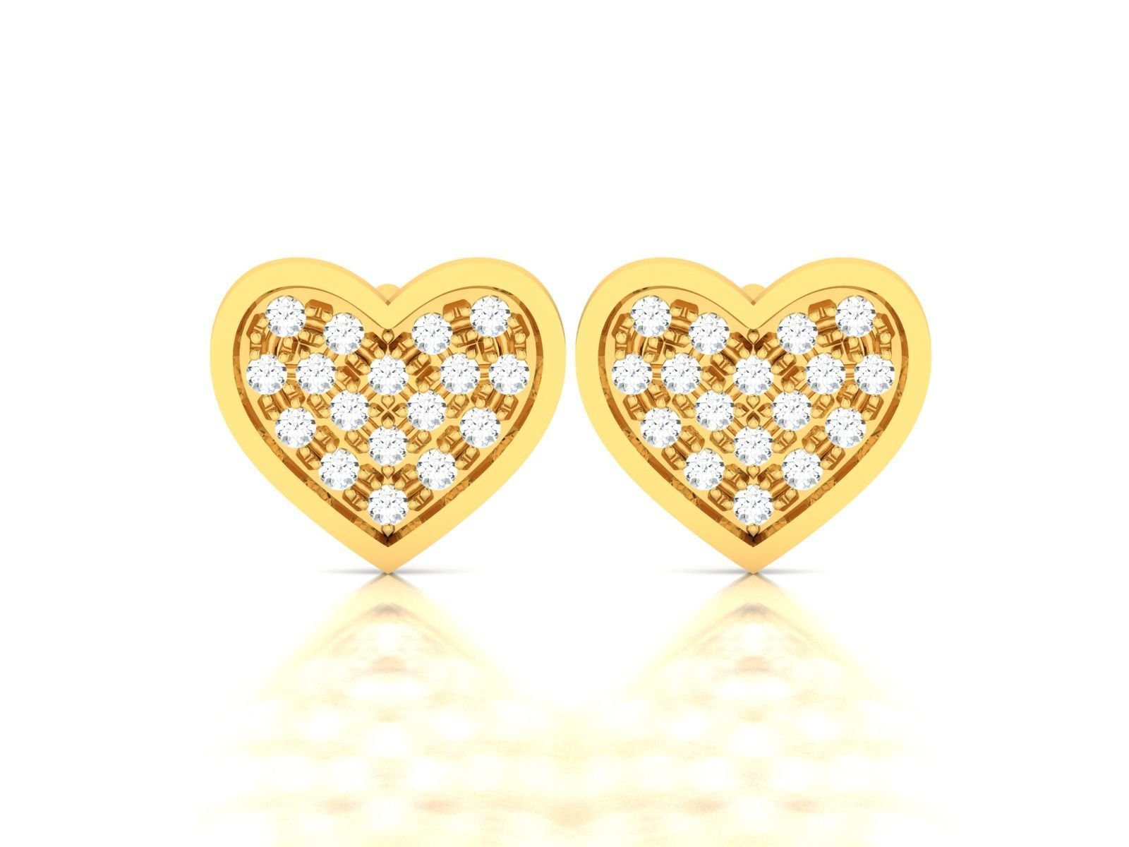 Women Heart Earring  3D print model_7