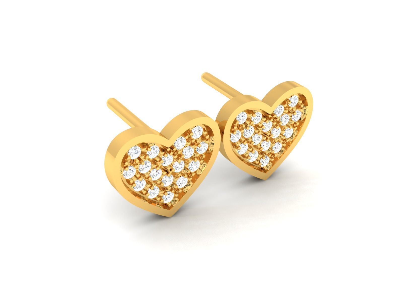 Women Heart Earring  3D print model_9