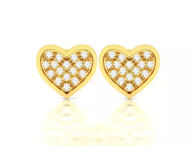 Women Heart Earring  3D print model Women Heart Earring  3D print model