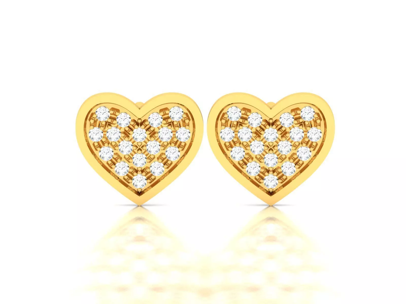 Women Heart Earring  3D print model_0