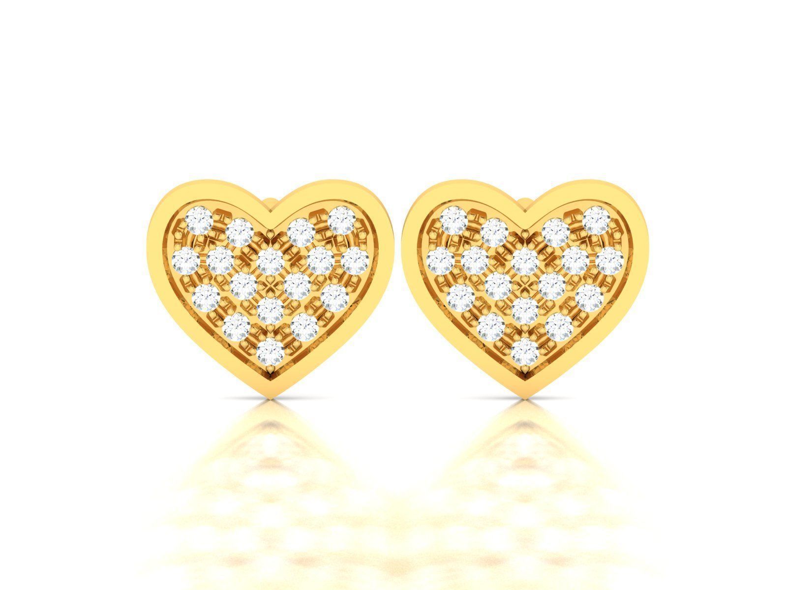 Women Heart Earring  3D print model_2