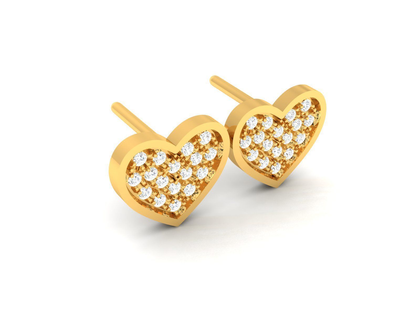 Women Heart Earring  3D print model_8