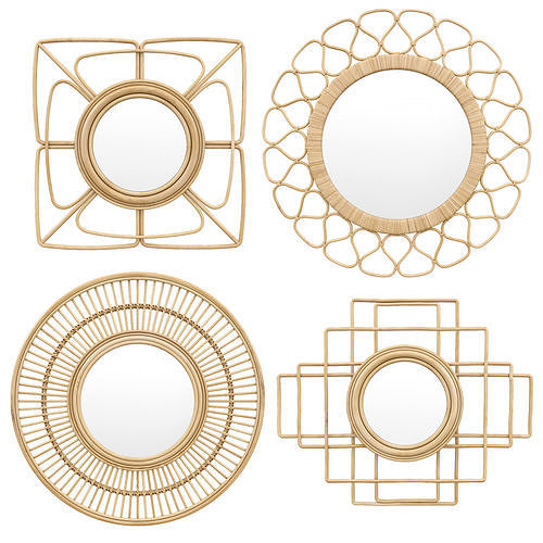 Rattan mirror set 3 3D model