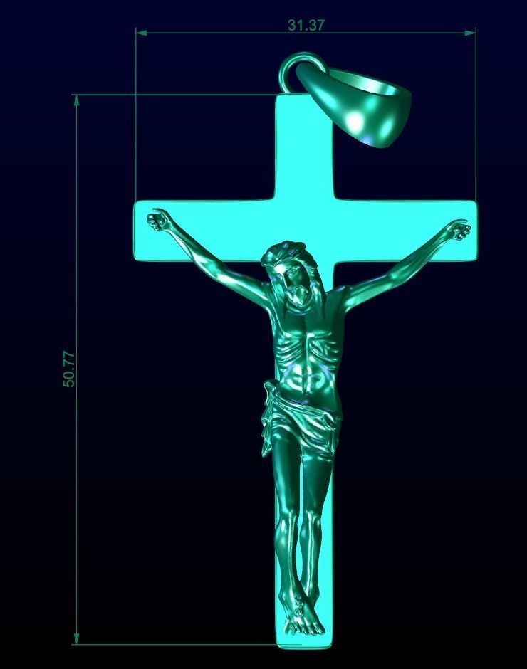 JESUS ON THE CROSS PENDANT 3D print model_7