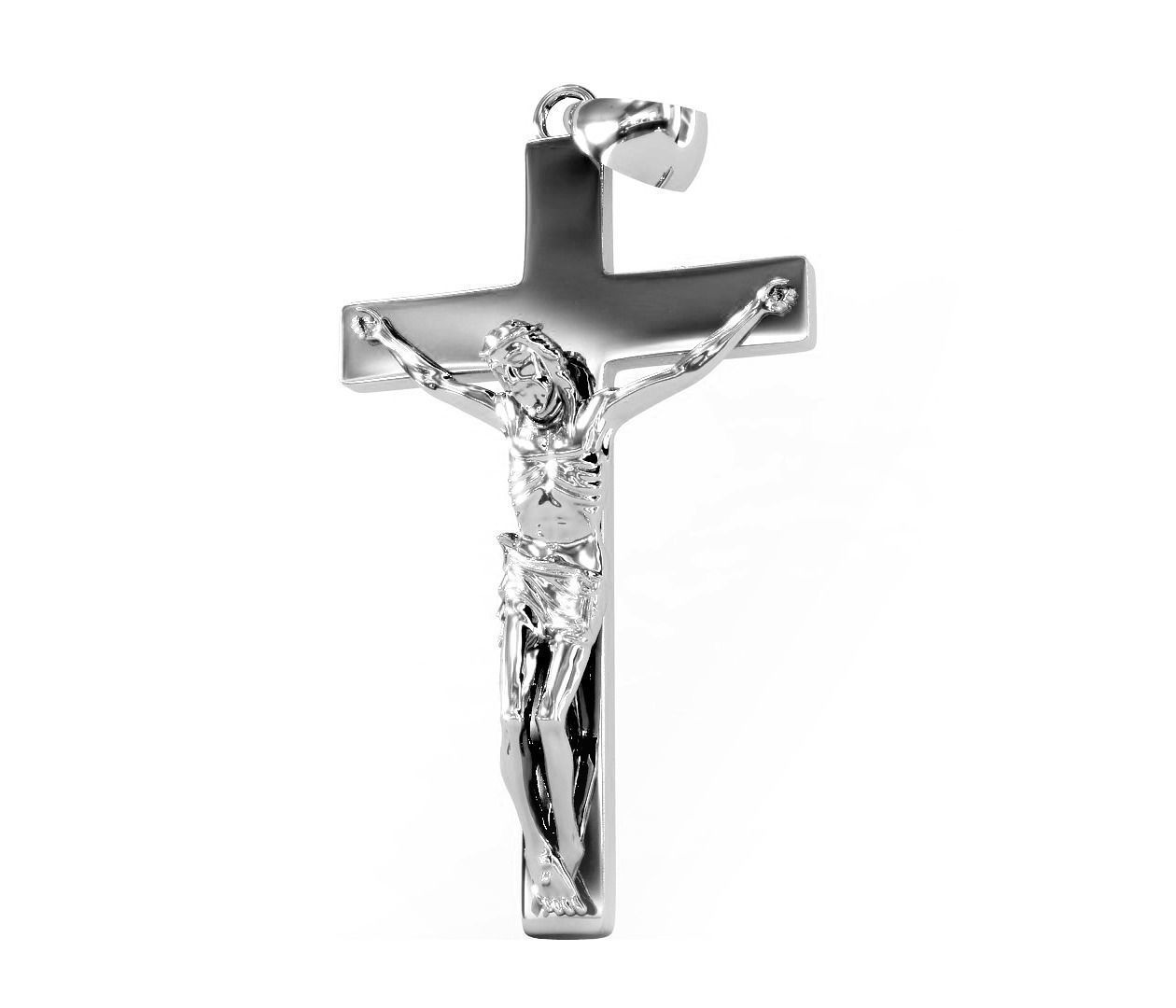 JESUS ON THE CROSS PENDANT 3D print model_3
