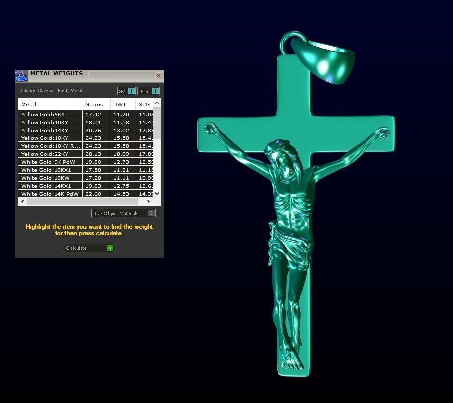 JESUS ON THE CROSS PENDANT 3D print model_6