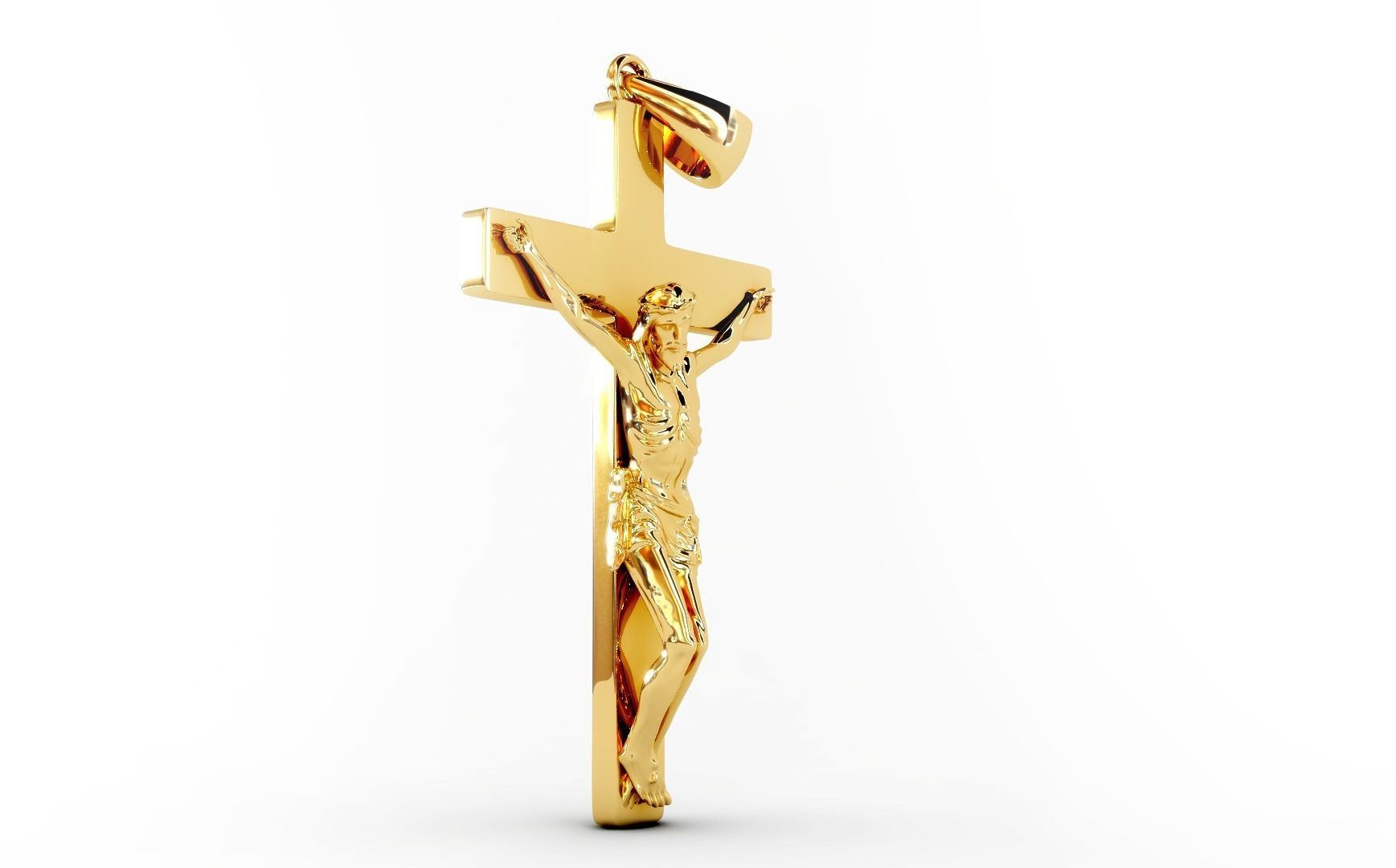 JESUS ON THE CROSS PENDANT 3D print model_4