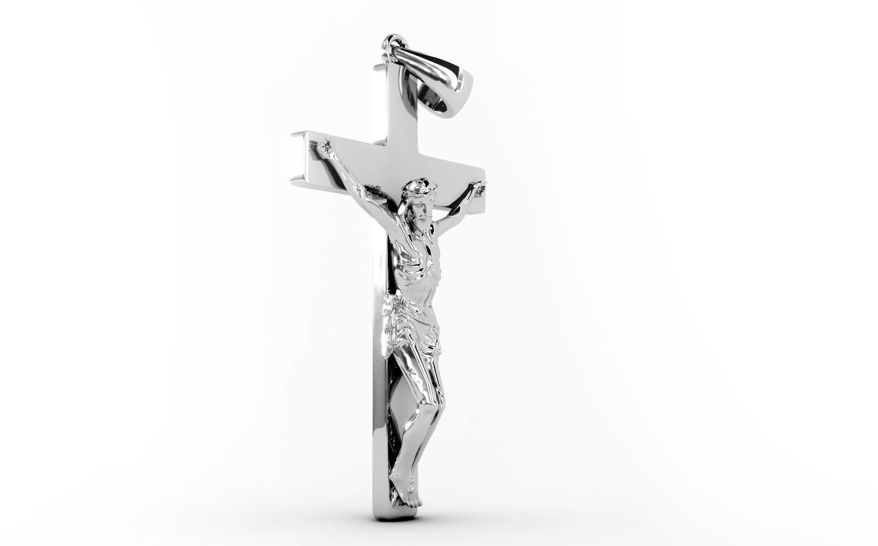 JESUS ON THE CROSS PENDANT 3D print model_5