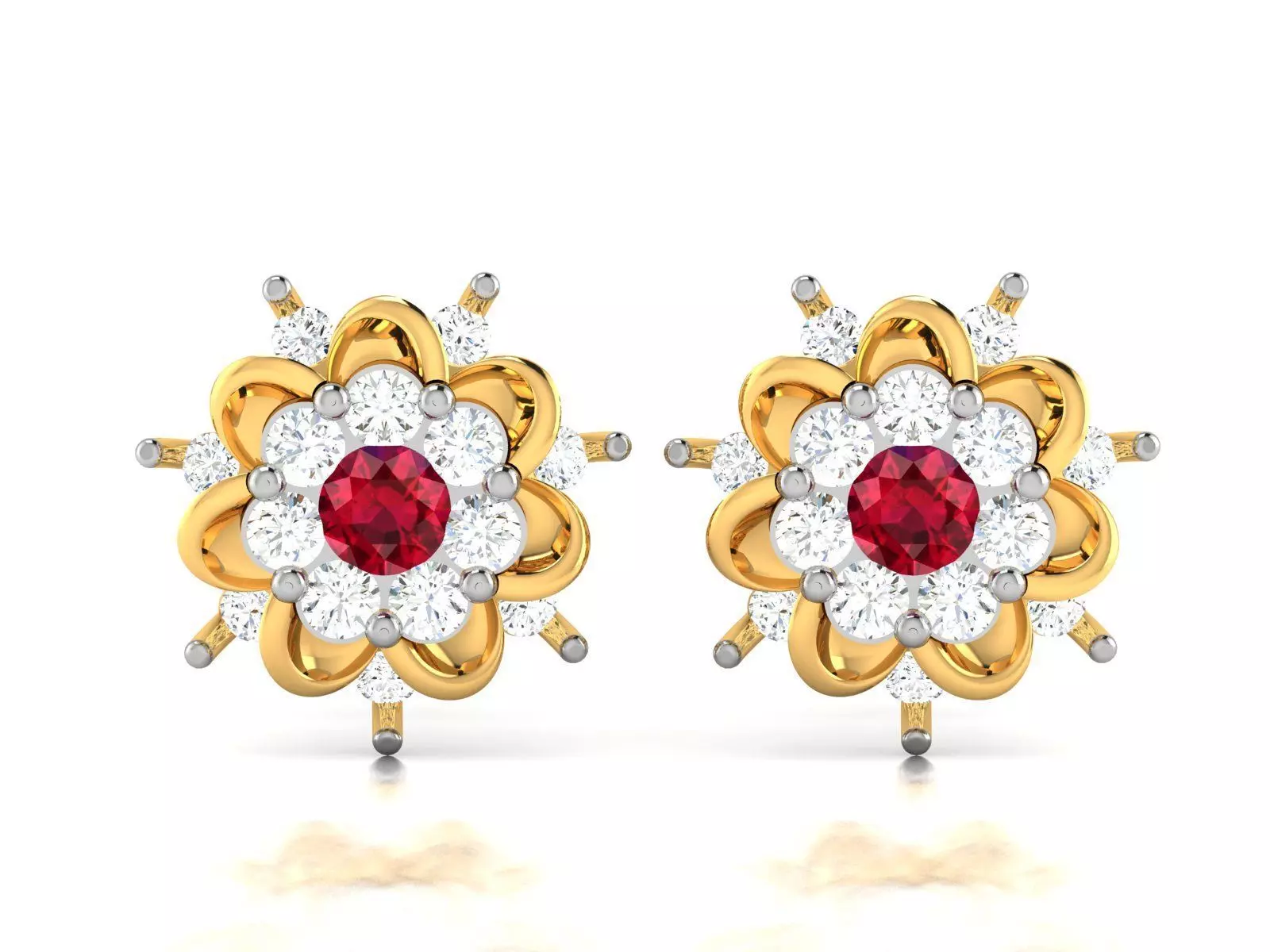 Diamond Earring for Women 3D print model_0