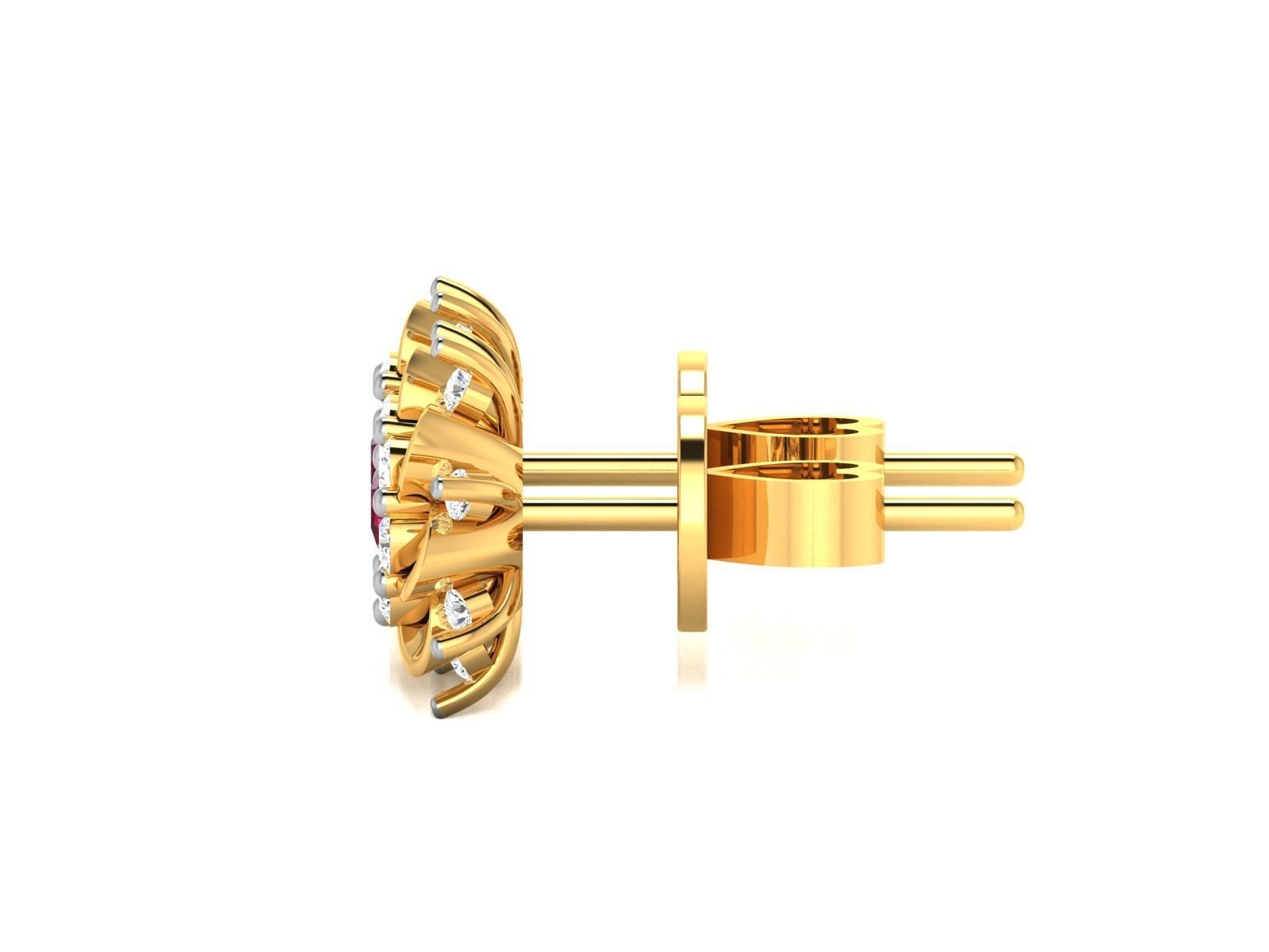 Diamond Earring for Women 3D print model_5