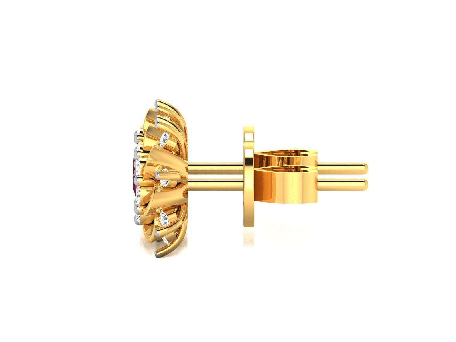 Diamond Earring for Women 3D print model_4