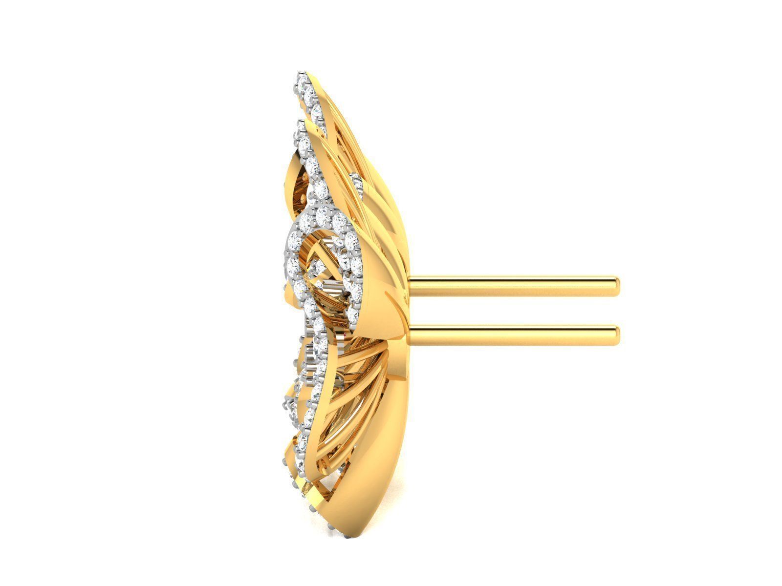 Diamond Earring for Women 3D print model_4