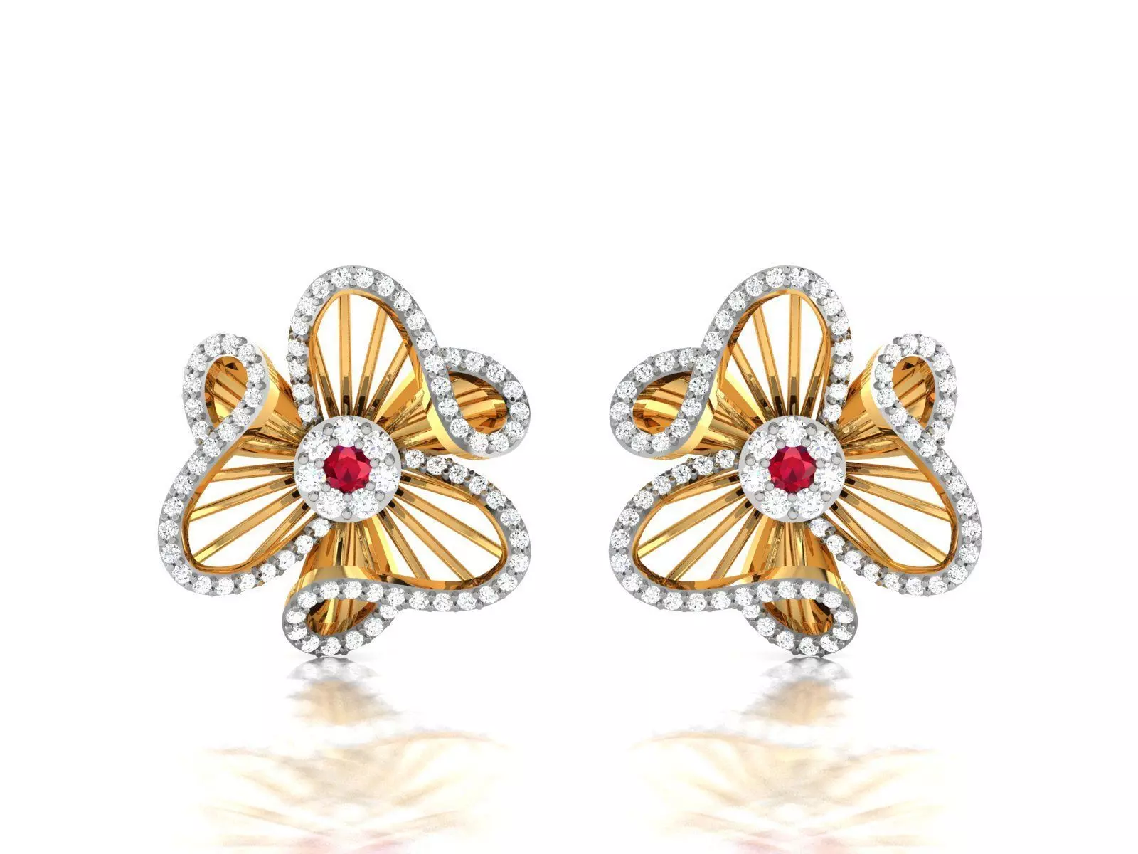 Diamond Earring for Women 3D print model_0