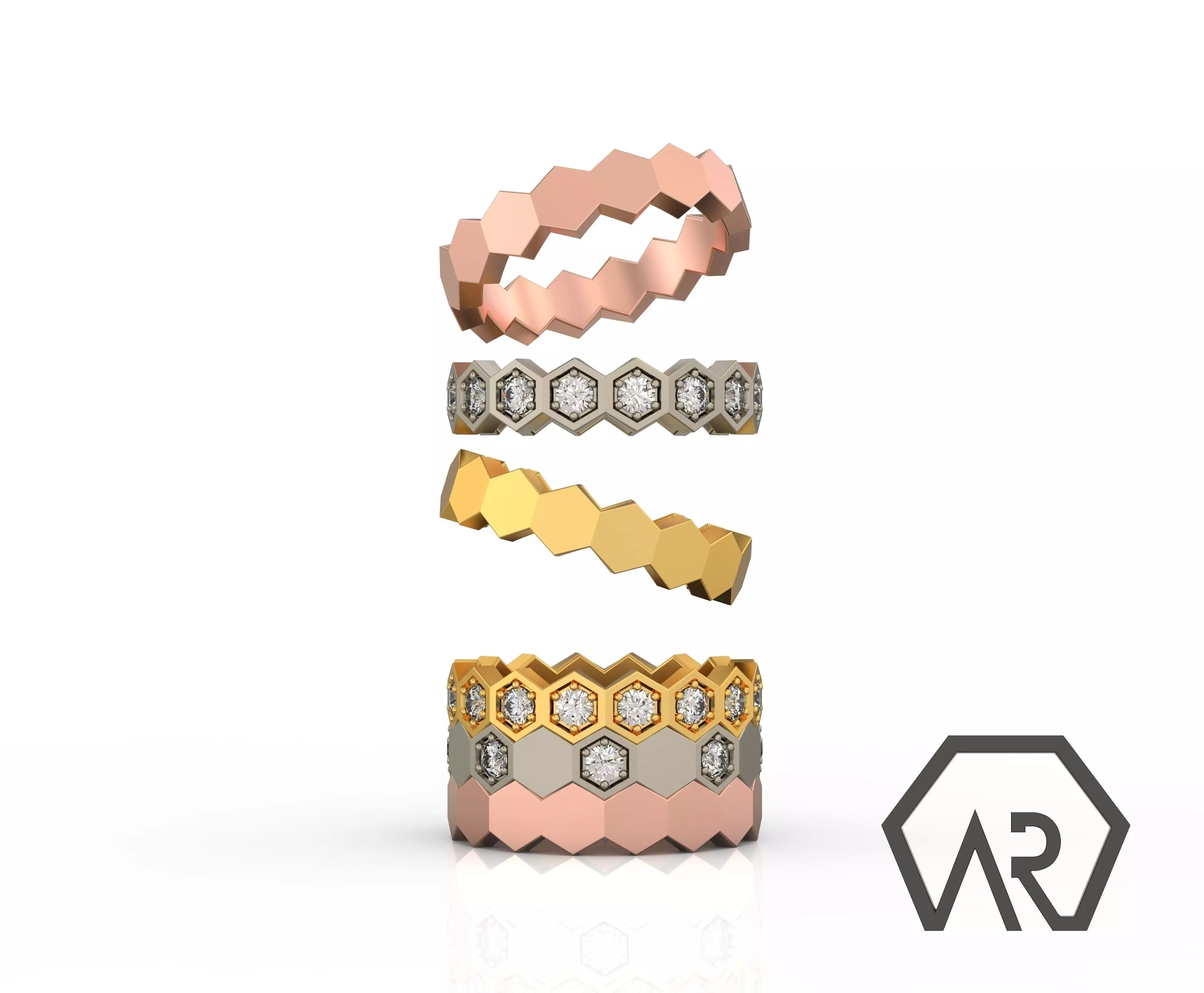 Engagement Chaum ring 3 option 3D print model