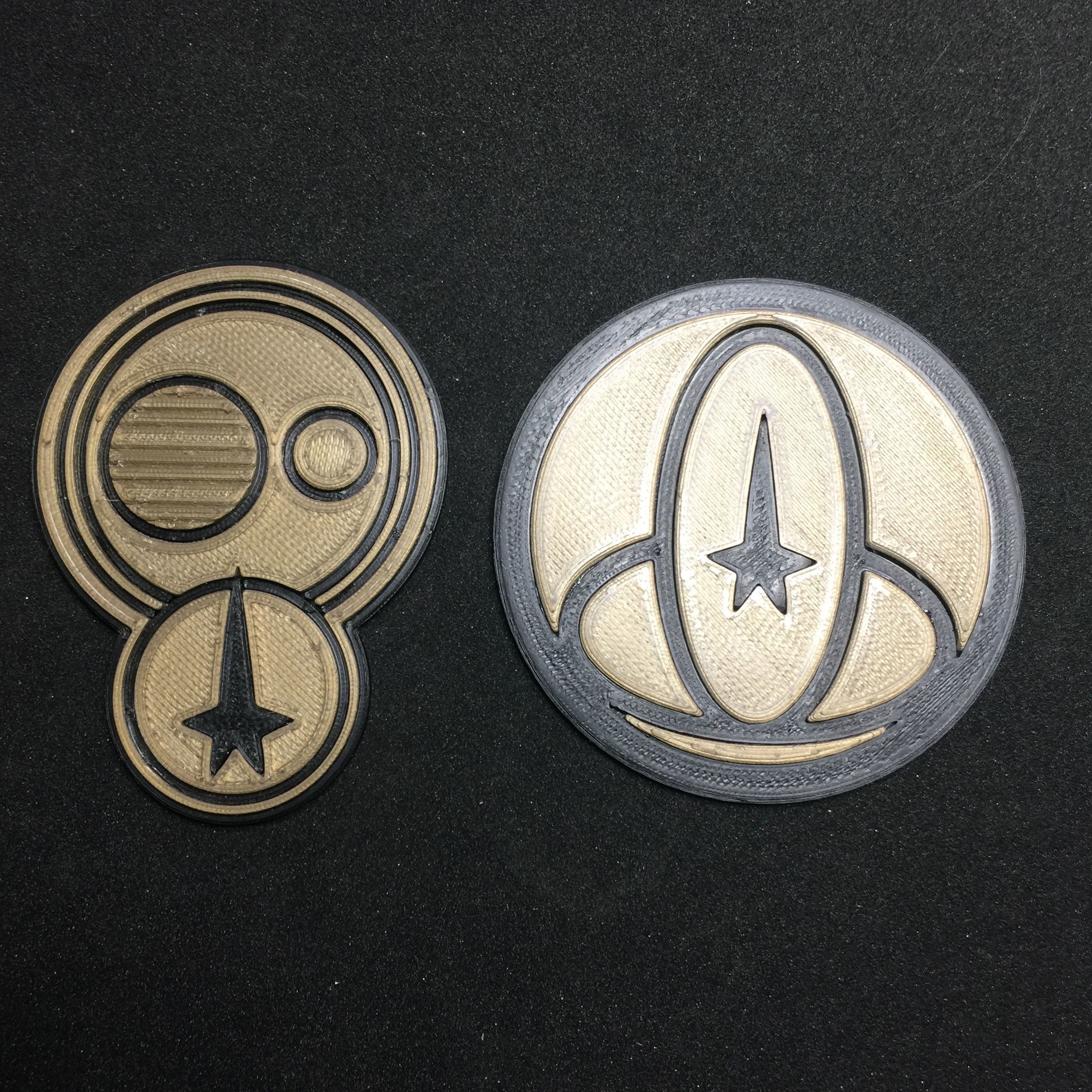 Star Trek Original Constitution class Starship Emblem Badges 3D print model_4