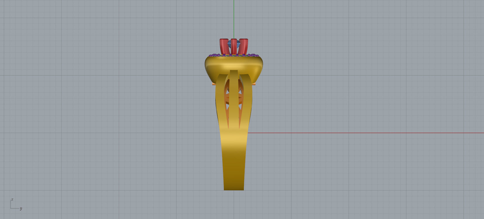 Ring and Earrings Diamond jewelry set 3d print model A 01 3D print model_12