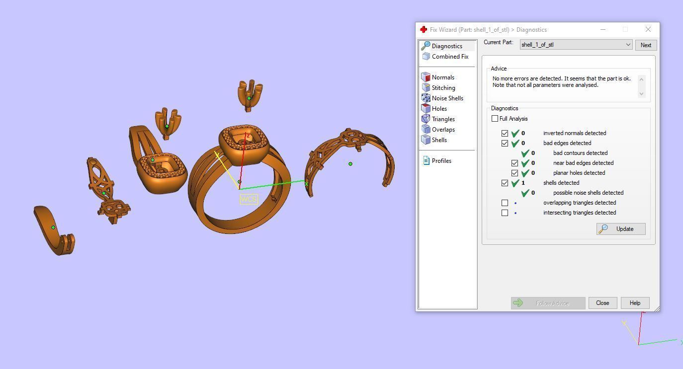 Ring and Earrings Diamond jewelry set 3d print model A 01 3D print model_17