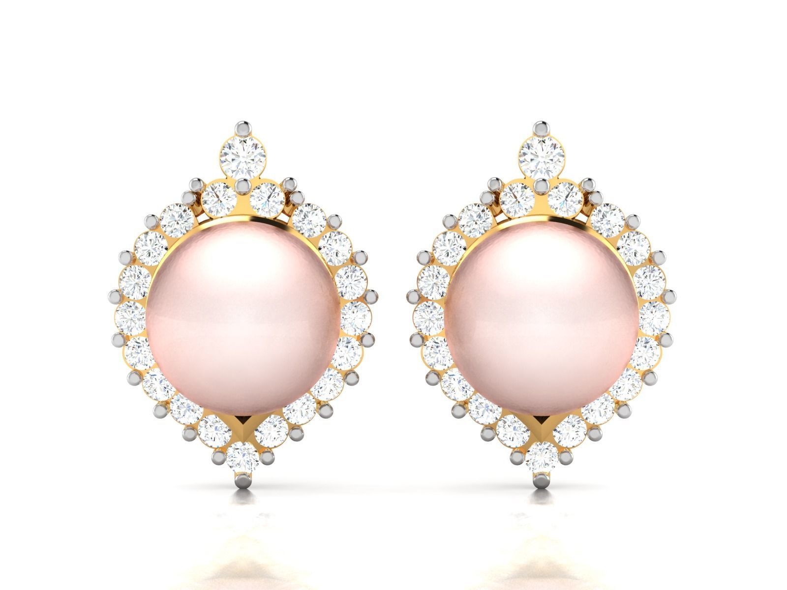 Opal Stone Earring for Women 3D print model_3