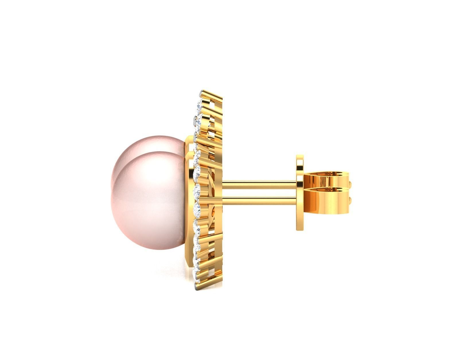 Opal Stone Earring for Women 3D print model_6