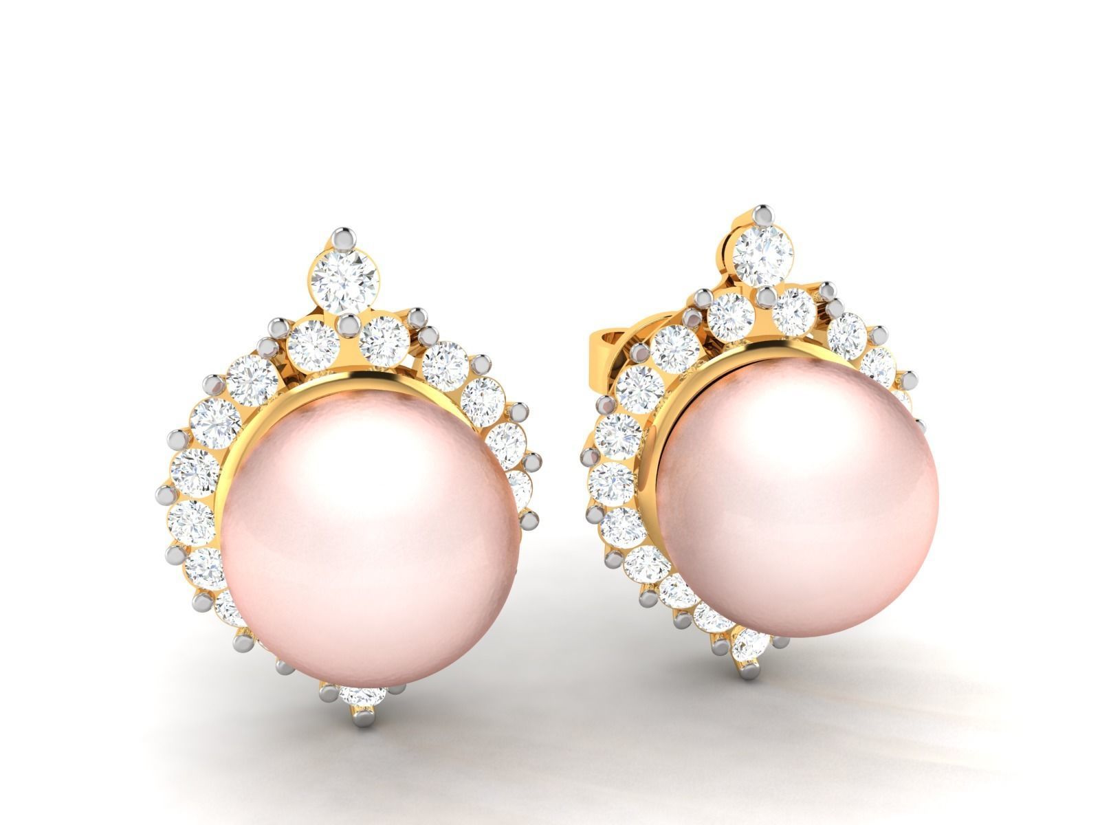 Opal Stone Earring for Women 3D print model_2