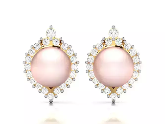 Opal Stone Earring for Women 3D print model