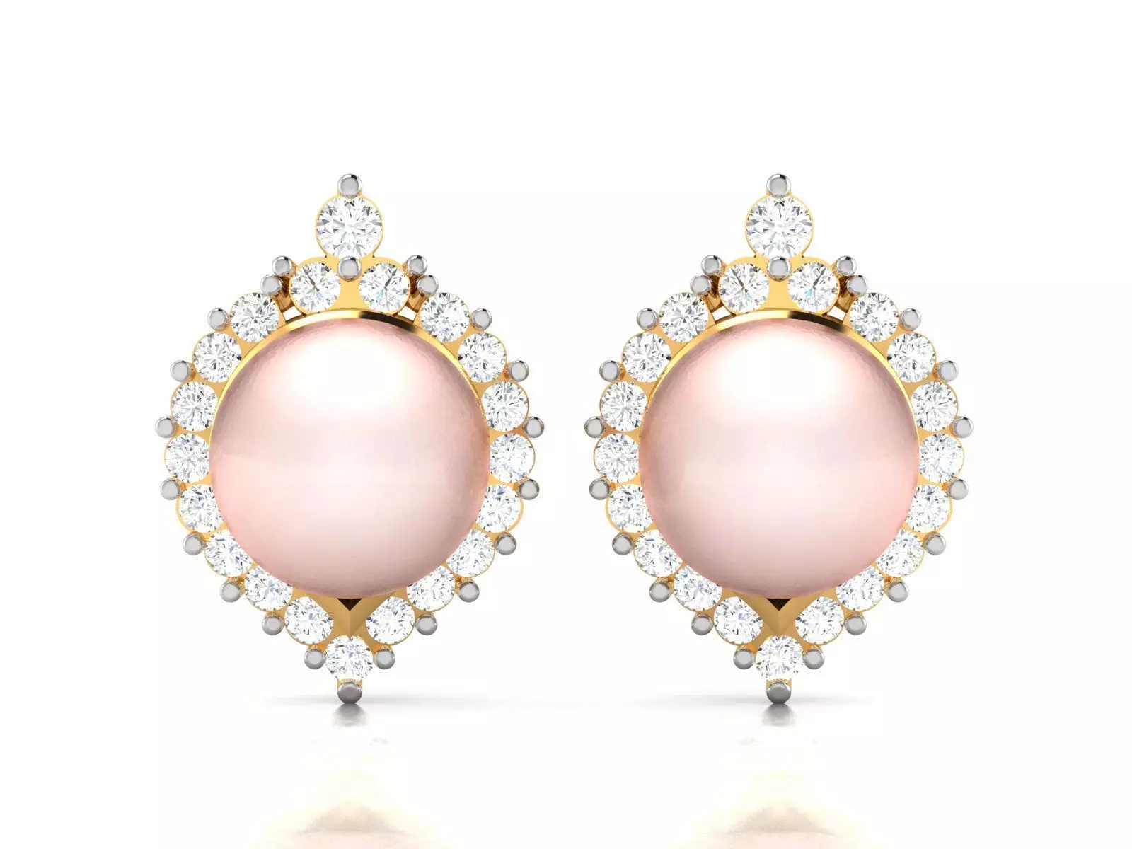 Opal Stone Earring for Women 3D print model_0