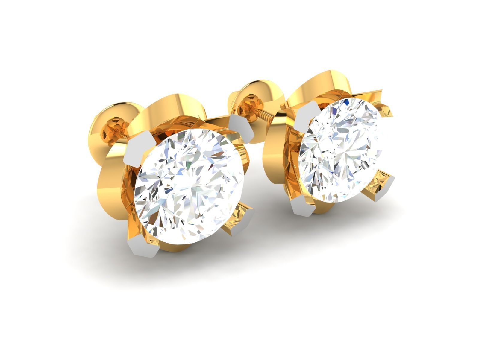 Diamond Earring for Women 3D print model_2