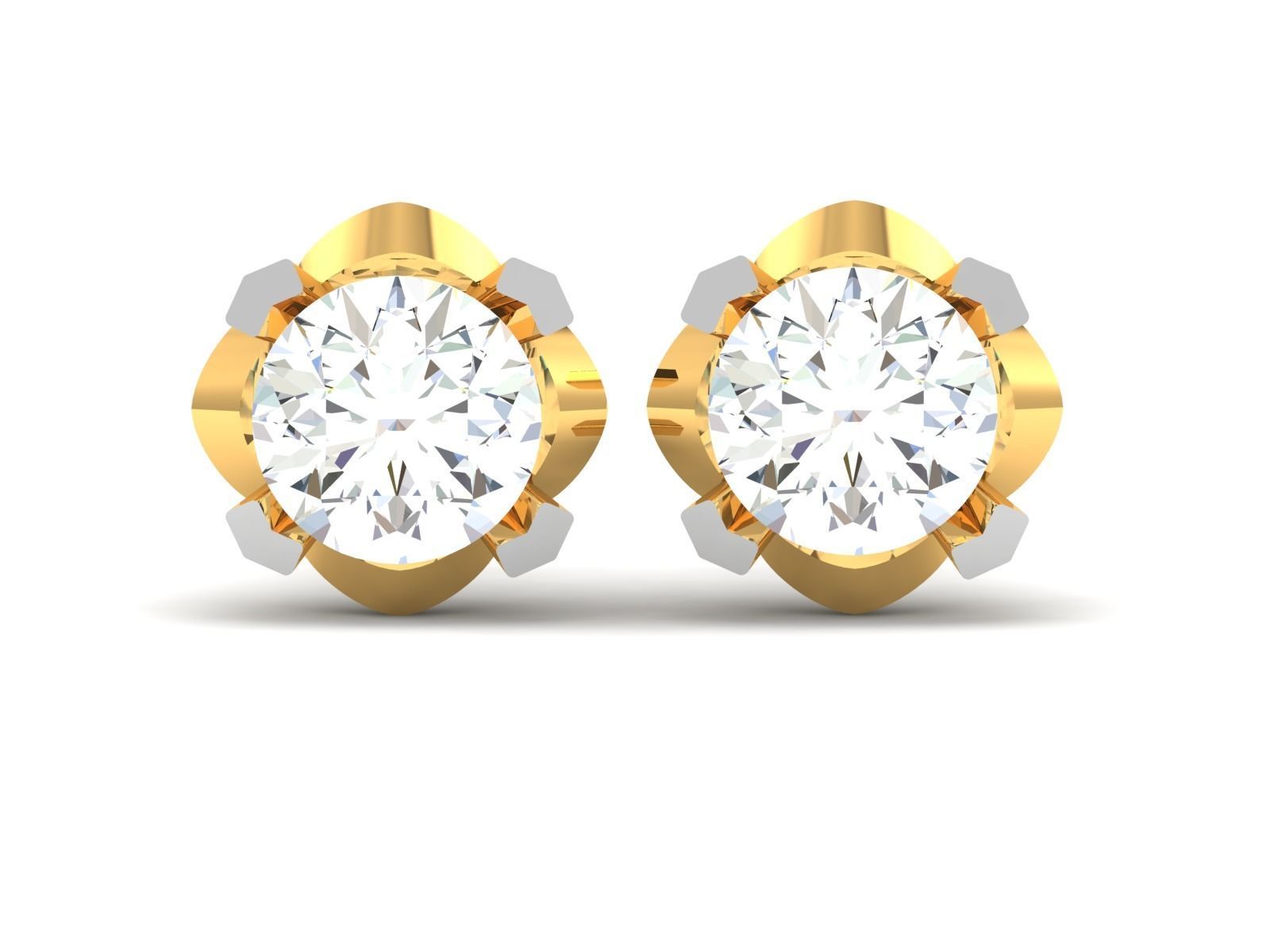 Diamond Earring for Women 3D print model_3