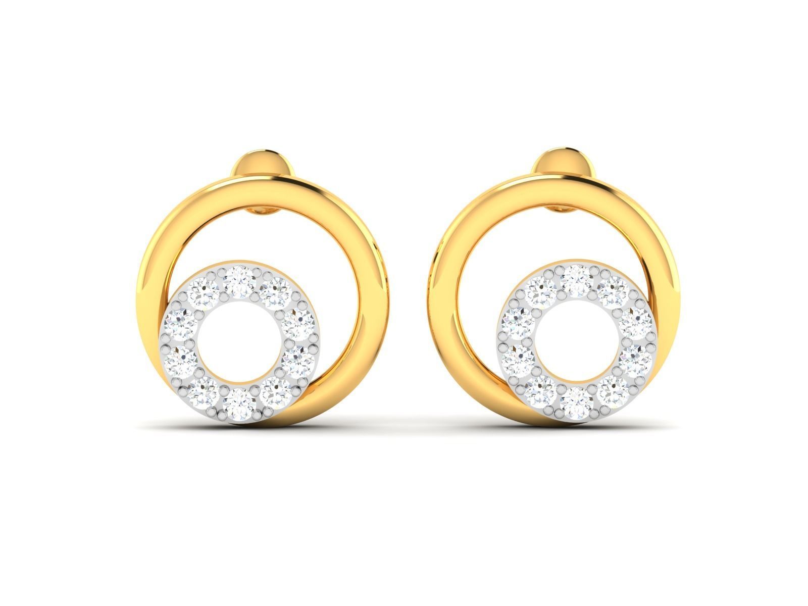 Diamond Earring for Women 3D print model_3
