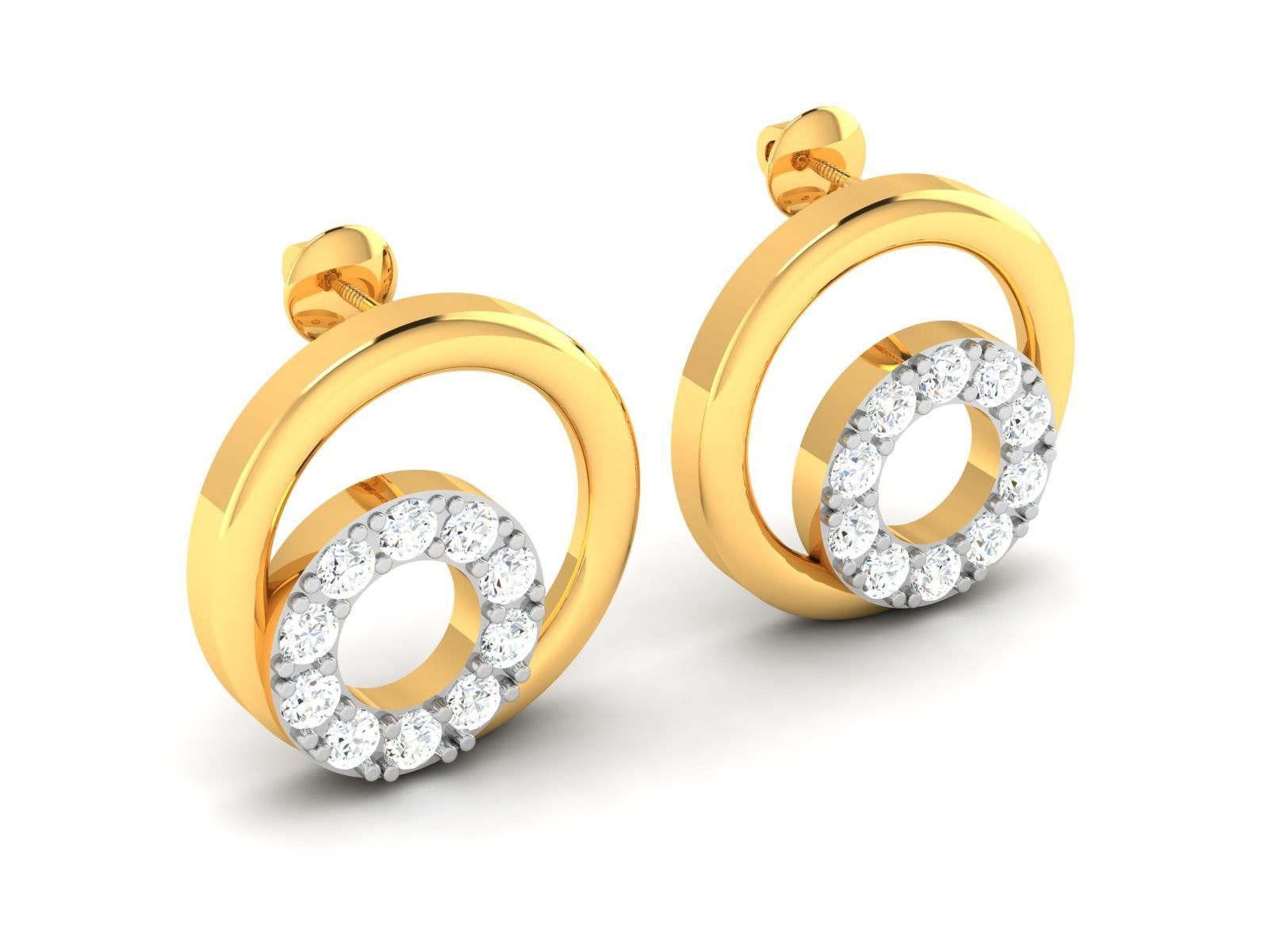 Diamond Earring for Women 3D print model_2