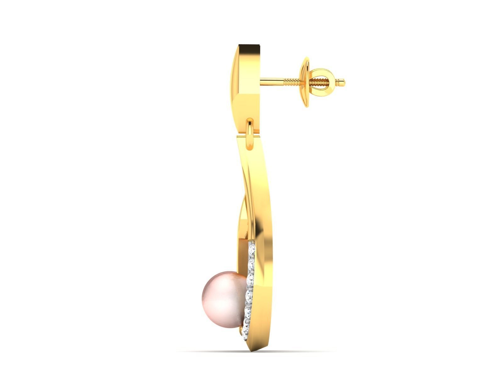 Opal Stone Earring for Women 3D print model_5