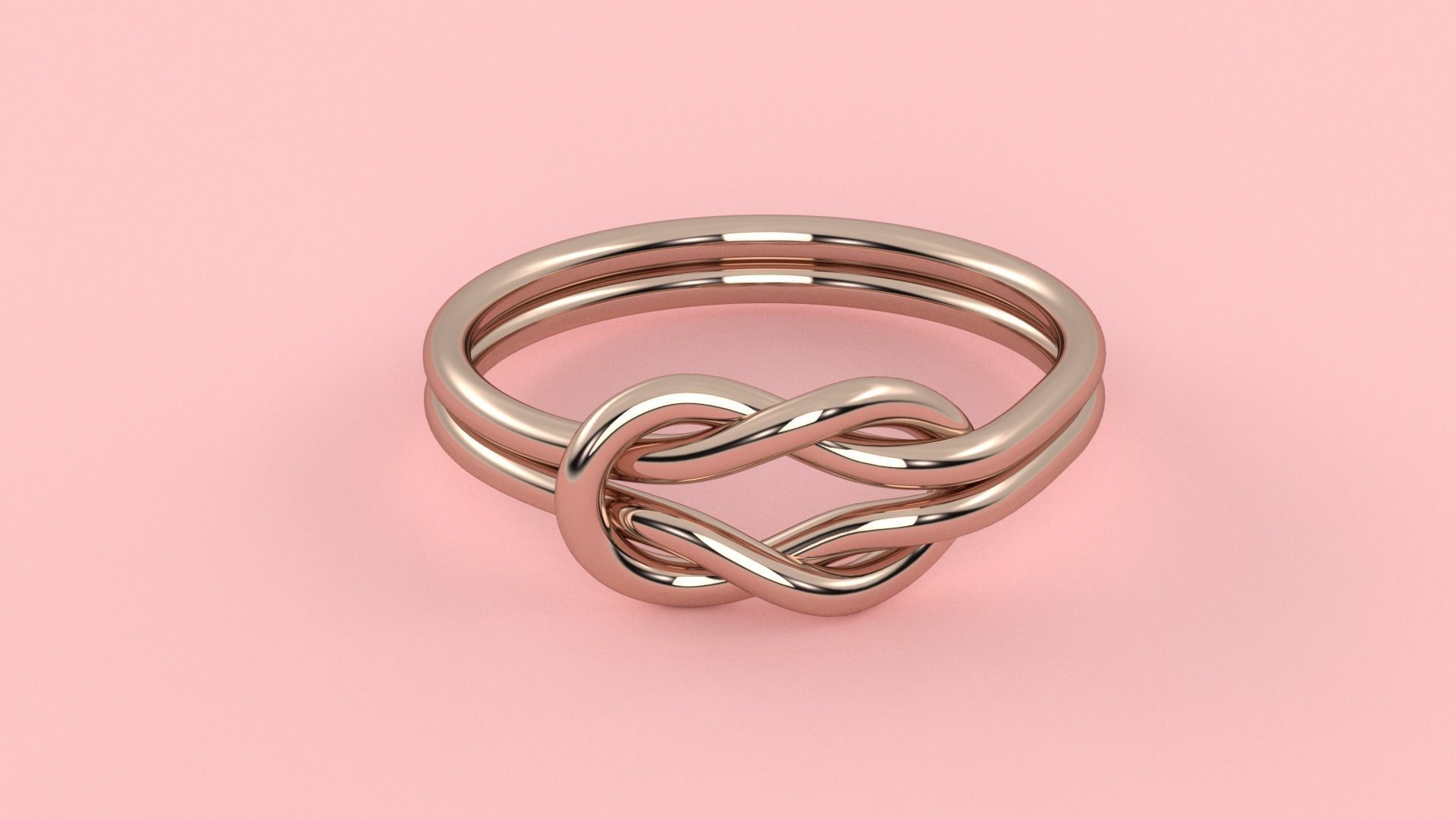 Ribbon Fold Plain Ring For Daily Use 3D print model_2
