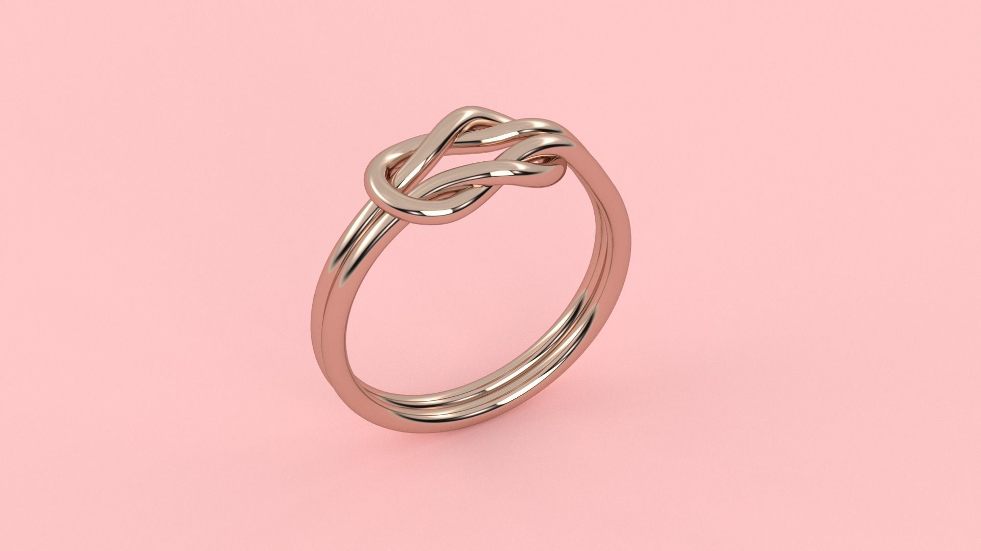 Ribbon Fold Plain Ring For Daily Use 3D print model_3