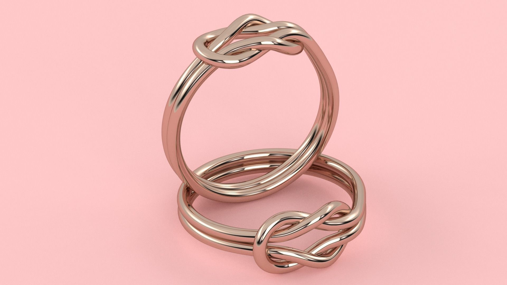 Ribbon Fold Plain Ring For Daily Use 3D print model_6