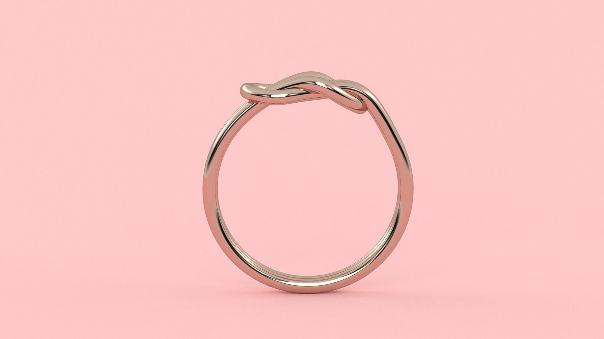 Ribbon Fold Plain Ring For Daily Use 3D print model_4