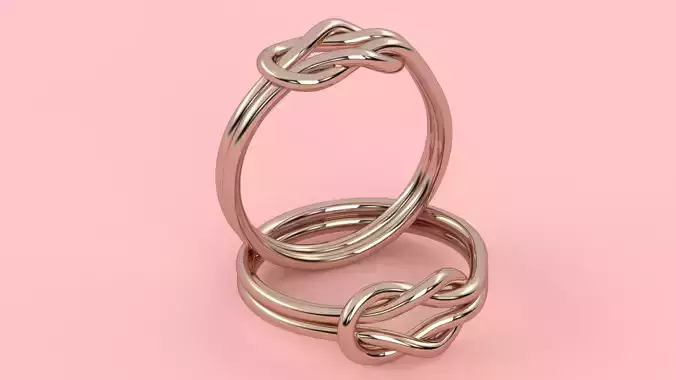 Ribbon Fold Plain Ring For Daily Use