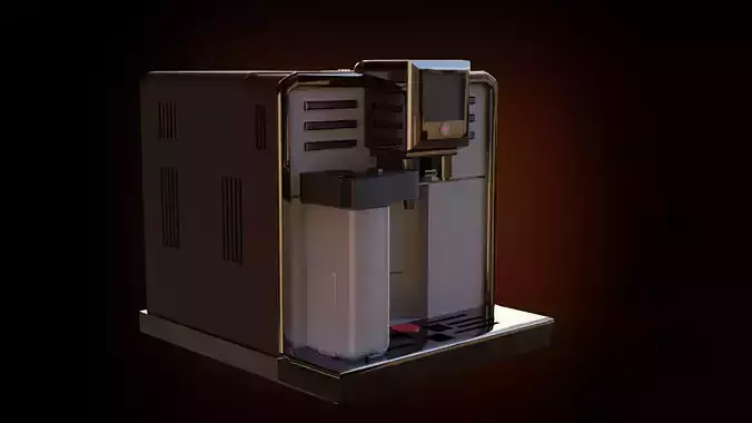 Coffe machine low-poly game ready Low-poly 3D model