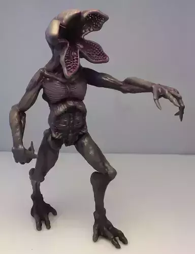 demogorgon 5 alien action figure with mouth and claws 3D print model