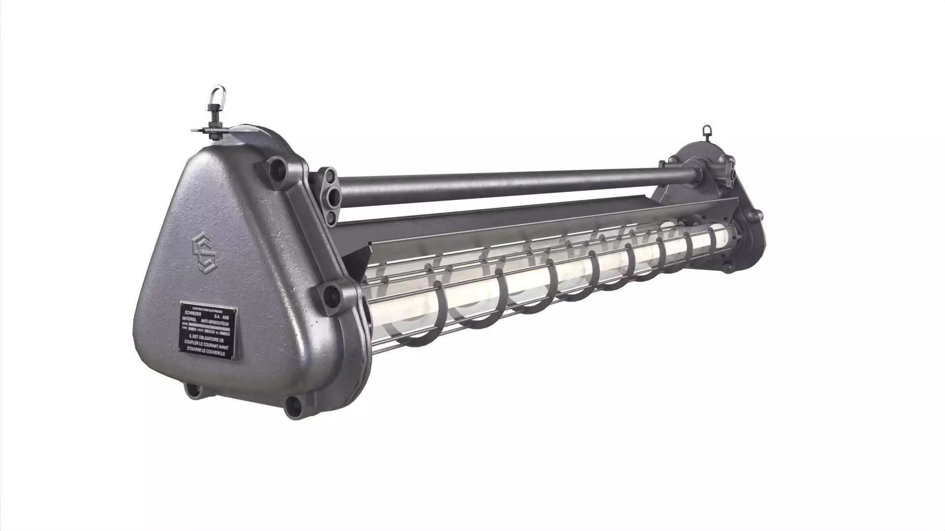 Industrial factory lamp 3D model