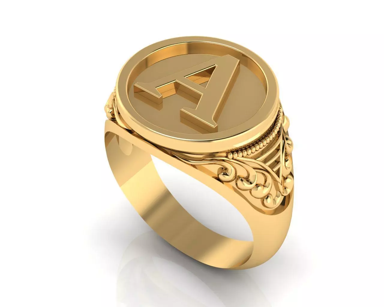 A letter Ring 3D print model