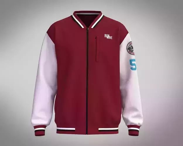 Jacket Red Bomber 3D model