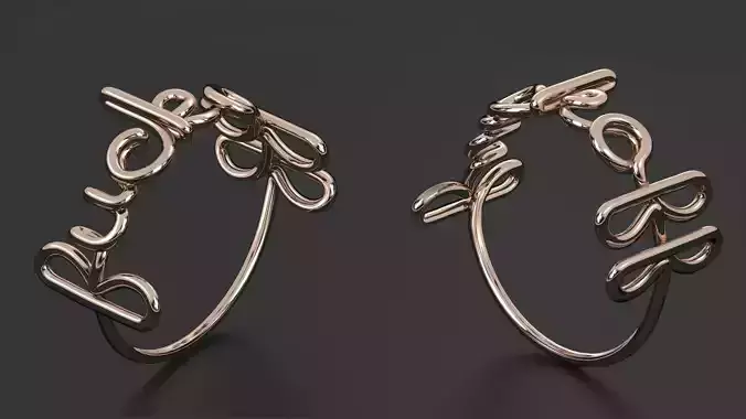 FucKOFF INITIAL RING 3D print model