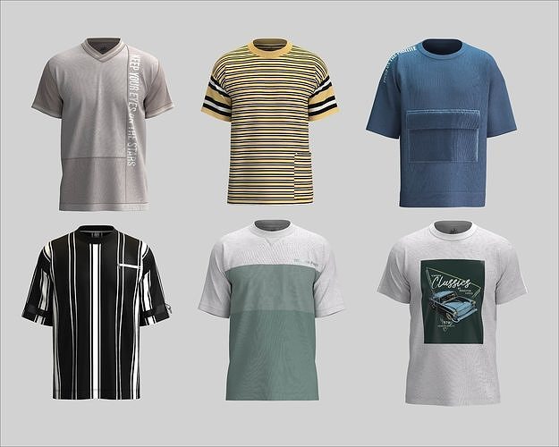 Multi T-Shirt Collection - 6 styles 
